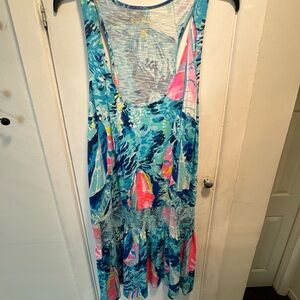 Lilly Pulitzer Tropical Blue and Pink Dress